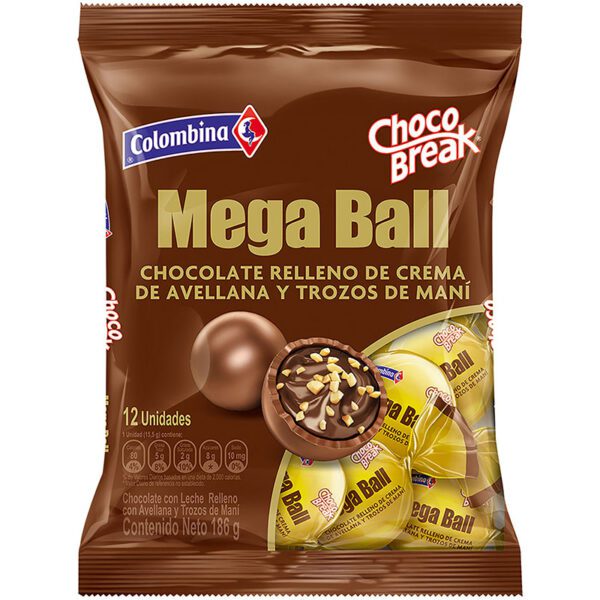 Choco Break Mega Ball 12 Unidades 186 Gr.